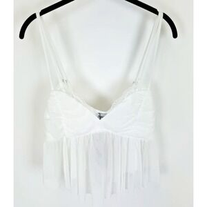 PRINCESS POLLY WHITE MESH TOP‎ - SIZE 10